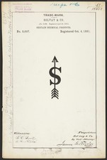 Photo:Solvay & Co 1881 Trade Mark S Arrow Chemical Products picture