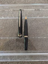 Nos Vtg Black Gt Sailor Short Fountain Pen - 14k F Nib picture