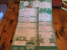 Vintage 1956 Diboll Texas Pine Bough Restaurant Menu & Placemat Temple Industry picture
