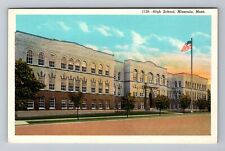 Missoula MT-Montana, High School, Antique Vintage Souvenir Postcard picture