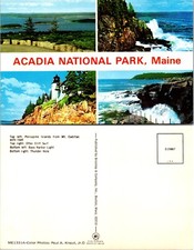 Maine Porcupine Islands Otter Cliff Bass Harbor Light Thunder Hole Postcard picture