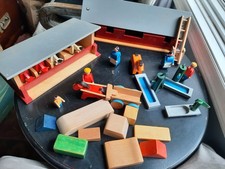 Kay Bojesen Danish Wooden Farm Set Barn Animals Wagon Figures Furniture MCM Rare picture