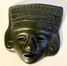 Egyptian Solid Black Wall Hanging Mask 6 1/4