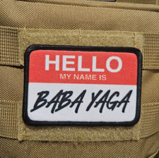 My name is Baba yaga funny removable patch green 2