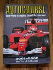 Autocourse The Worlds Leading Grand Prix Annual Hardcover Book 2001-2002 Vintage picture