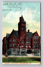 Allegheny City PA-Pennsylvania, Allegheny High School, Vintage c1907 Postcard picture