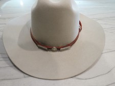 Sterling Silver  VOGT Hat Band w 3 Centerpiece Conchos and small Sterling Buckle picture