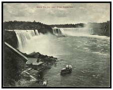 GENERAL VIEW FROM UPPER BRIDGE NIAGARA FALLS POSTCARD OVERSIZED GREAT IMAGE picture
