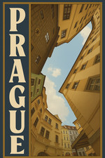 Prague Vintage Poster c1930s - European Cityscape 24x32” 🌆 picture