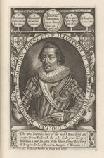 Frederick V King of Bohemia Vintage Engraving Portrait Reprint Wall Art picture