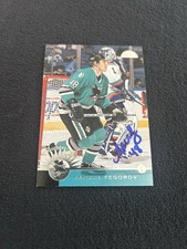 ALEXEI YEGOROV Signed Autographed 1996 Leaf Card RARE SAN JOSE SHARKS picture