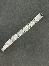 Sterling Navajo Roderick Tenorio RMT  Bear Dear Ram Animal Link Bracelet Vintage picture