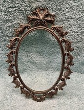 Vintage Ornate Gold Tone Cast Metal Baroque Style Frame picture