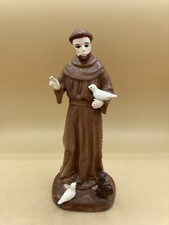 Vintage 1978 Saint Francis Statue Ceramic 9 3/4 Hobbyist Signed READ picture