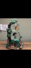 Disney Winnie The Pooh Christopher Robin Two Tier Snow Globe Vintage Rare Large picture