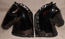 Pair ABINGDON POTTERY Black Horse Head ART DECO BOOKENDS picture