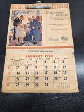 1963 North Federal Savings Chicago Desk Calendar Recipes Vintage Ephemera picture