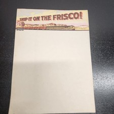 Vintage Frisco Railway Notepad Memo Pad Railroad Ephemera Train Advertising picture
