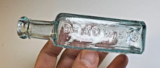 RARE Antique Dr Mowe’s Cough Balsam Lowell Mass Applied Top Bottle c1860 picture