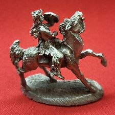 Vintage Spoontiques 3012 Pewter Miniature Indian Man on a Horse Figure picture