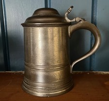 Antique English Pewter Tankard ca. 1860 RARE Transitional Maker Stamp REDUCED picture