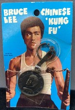 Bruce Lee  Keychain Vintage Sealed 1970s. Made In Hong Kong Chinese Kung Fu picture