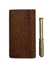Handcrafted  Mahogany Hardwood  Dugout Box - Sliding Lid- Compact 3 1/2” Size picture
