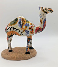 Hand Painted Jordanian Camel Statue Traditional Design Unique Floral Art picture
