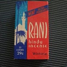 Vintage Rani Hindu Incense 1948 picture