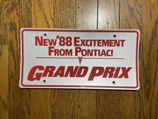 1988 Pontiac Grand Prix New 88 Excitement From Pontiac Vanity License Plate picture