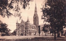 1907-1915 Salisbury Cathedral S.W. South West England UK Postcard F. Frith & Co. picture