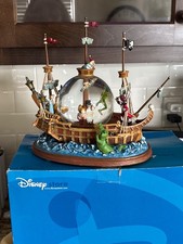 Disney Peter Pan Captain Hook Pirate Ship You Can Fly Musical Snow Globe picture