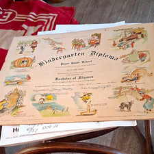 1963 Signed Kindergarten Diploma Certificate 