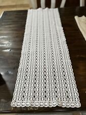 Vintage White Lace Table Runner Doily White Crochet Tablecloth picture