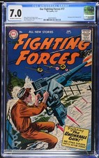 OUR FIGHTING FORCES #17 (1957) CGC 7.0 OWW JERRY GRANDENETTI COVER ONLY 1 HIGHER picture