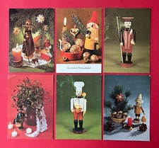 6 x GDR AK Erzgebirge folk art 1978/89 smoking men wooden figures (136859 picture