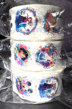 ⭐1 DAY SALE⭐ 3 ROLLS (1,500pcs) DISNEY STICKERS BULK BIRTHDAY PARTY FAVORS picture