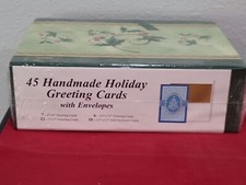 Vintage 45 Handmade Holiday Greeting Cards with Envelopes, New sealed picture