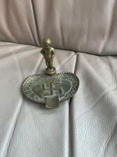 Vintage WWII Era Anti-German satirical Brass Ashtray Manneken Pis Style Exc Cond picture