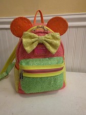 Loungefly Exclusive Disney Minnie Neon Sequin Backpack picture