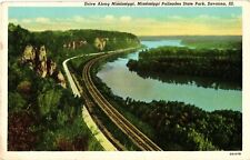 Mississippi River Palisades State Park SAVANNA Illinois Postcard picture