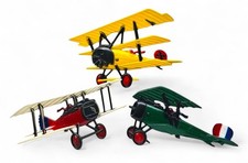Vintage 1975 Homco Bi-Plane Airplane Cast Metal Wall Plaque WWI Aircraft War picture