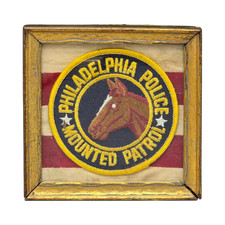 Framed Vintage Philadelphia Police Mounted Patrol Patch picture