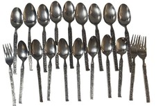 Vtg Nasco Castellano Stainless 19 Piece Silverware Korea Incomplete Set picture