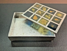 Vintage Anthropologie Botanical Leaf Fossils Trinket Jewelry Box picture