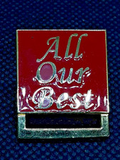 Ribbon Holder Pin Badge All Our Best ID Name Tag Button Metal Pin Brooch picture
