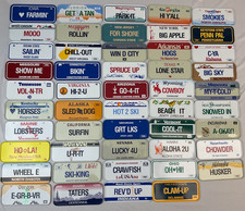1990 POST Cereal Mini State License Bike Plate Choose State Metal Vintage Promo picture