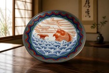 Vintage Neiman Marcus hand-painted porcelain bowl with heavy pewter rim 7.75” picture