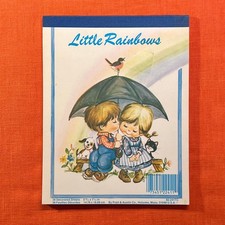 Vintage Pratt & Austin Little Rainbows Writing Tablet Stationary 27 Sheets 6 x 8 picture