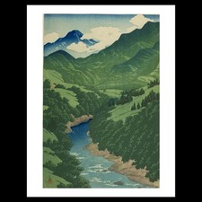 Kawase Hasui - The River Some, Koshu (1921) Art Card Print picture
